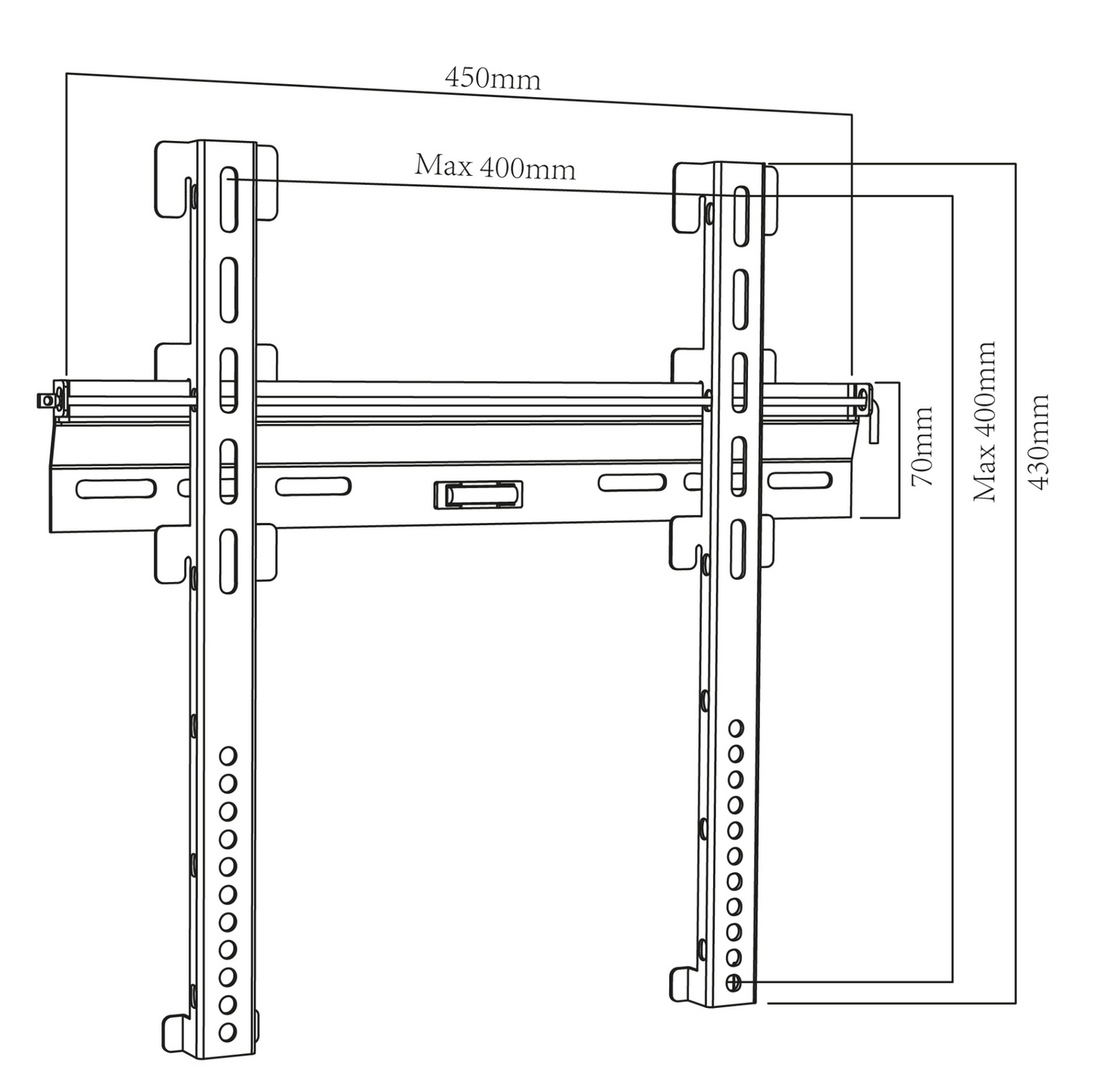 Fixed TV bracket TTD404FLP